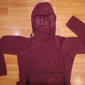 New Melanzana Micro Grid Hoodie Port Women's M
